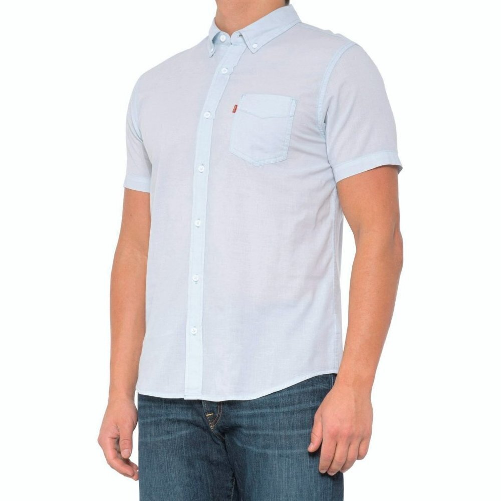 NWT Levi's Men's Caufield Lightweight Cotton Short Sleeve Button-down Shirt